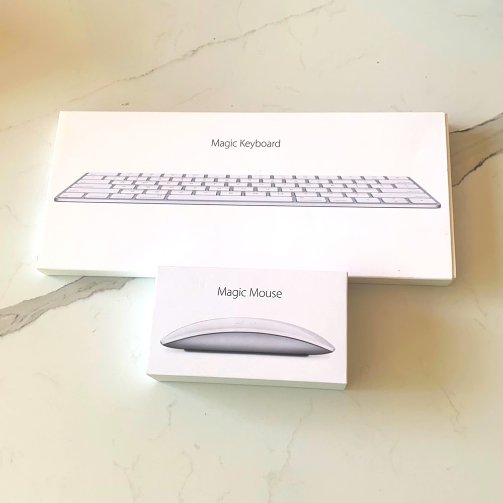 Apple magic keyboard + magic mouse 2 set
